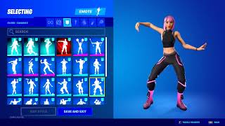 Fortnite HARMONIZER dancing rare emotes in locker for tiktoks [upl. by Adnwahsal]