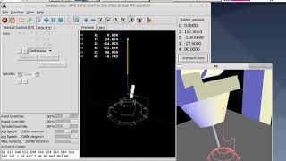 LinuxCNC 5axis bridgemill sim config demo [upl. by Emeline]