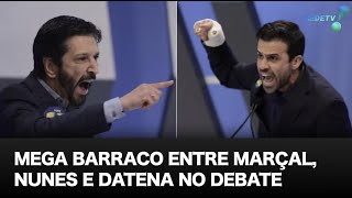 Mega barraco entre Marçal Nunes e Datena no Debate RedeTVUOL pós cadeirada [upl. by Salazar865]