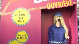 Une Barbie enchaînée dénonce lenfer des usines de jouets [upl. by Nlyak]