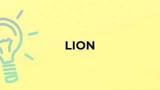 What is the meaning of the word LION [upl. by Inram]