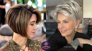 MELHORES CORTES DE CABELO CURTO FEMININO PARA SENHORAS 50 60 70 ANOS [upl. by Modeerf]