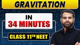 Complete GRAVITATION in 34 Minutes  Class 11th NEET [upl. by Orvil]