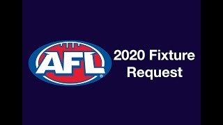 2020 AFL Fixture Request AFL Rounds 1123 [upl. by Cyrill]