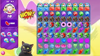 CANDY CRUSH SAGA COMBO PARTY 🔥🔥🔥 COLLECTING 1000 RED CANDIES 🍬  SPECIAL LEVEL 50 [upl. by Ignatzia]