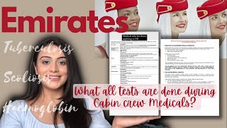 Emirates Cabin Crew Medicals Medical Tests for UAE visa Process explained Cabin Crew Medical Forms [upl. by Htebasyle]