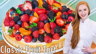 The BEST Classic Fruit Tart Recipe With Lemon Curd amp Cheesecake Filling [upl. by Ennaear]