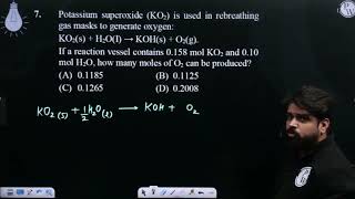 Potassium superoxide KO2 is used in rebreathing gas masks to generate oxygen KO2s  H2OI [upl. by Ignacia]