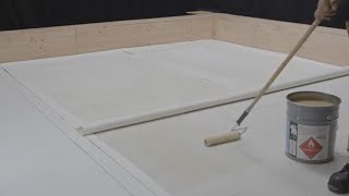 How to adhered PVC membranes on the field surface of a roof using SENTINEL S BONDING ADHESIVE [upl. by Cumings]