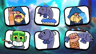 ALL Fisherman Emotes In Clash Royale [upl. by Thier683]