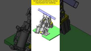 Small part positioning clamp mechanism for welding manufacturing engineering automation [upl. by Haiacim]