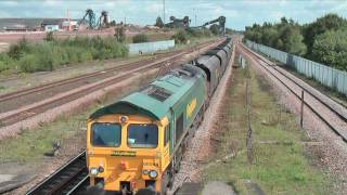 66544 on 6R33 0902 Immingham  Drax Power Station [upl. by Dnomzed]