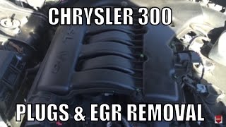 Chrysler 300 EGRSPARK PLUGS removal Code P0403P0406 [upl. by Otsugua165]