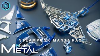 Steampunk Mobula Manta Ray Mechanical 3D Metal  Speed Build  Metal Kit [upl. by Akilat146]