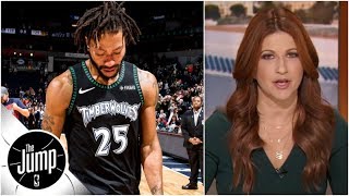 Rachel Nichols reacts to Derrick Rose redemption narrative after 50point game  The Jump [upl. by Noryd]