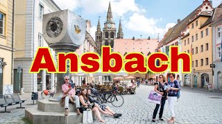 Ansbach Germany 🇩🇪 Walking Tour 4K Video [upl. by Blinnie22]