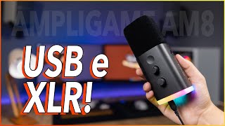 O Fifine Ampligame AM8 tem o Melhor Custo Benefício Microfone Dinâmico USB e XLR [upl. by Montague]