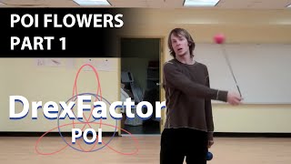 Beginner Poi Tutorial Flowers part 1 [upl. by Sirapal]