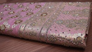 ARNG3144 quotThe Lace Pinkquot Vol 3 Premium Banarasi Silk SareeSilkAcrylic StonesSilver Zari [upl. by Schulein38]