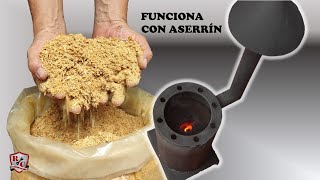 Estufa para aserrín Sin Leña ni Gas  THE BEST Rocket Stove Works on Sawdust [upl. by Godfrey29]