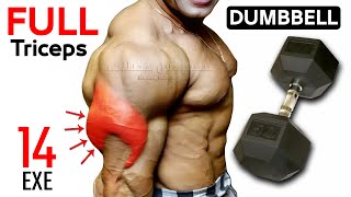 TRICEPS WORKOUT WITH DUMBBELLS AT HOME AND GYM [upl. by Gnay]