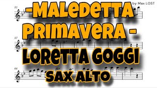 Loretta Goggi  Maledetta primavera  sax alto [upl. by Namrej]