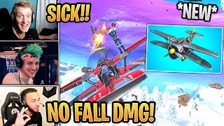 Streamers First Time Using NEW Airplane X4 Stormwing Plane Fortnite Best and Funny Moments [upl. by Cirdahc]