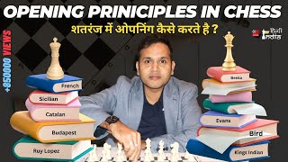 Opening Priniciples in Chess Explained  Hindi ओपनिंग के नियम सीखे [upl. by Potter]