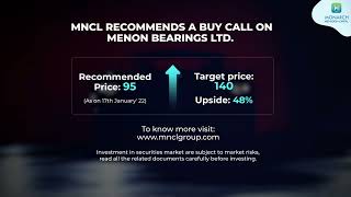 MNCL  INITIATING COVERAGE  Menon Bearings [upl. by Cade]