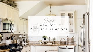 DIY Farmhouse Kitchen Remodel [upl. by Adarbil]