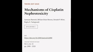 Mechanisms of Cisplatin Nephrotoxicity  RTCLTV [upl. by Deanna]