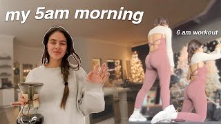 my productive 5am morning routine vlogmas day 21 [upl. by Marquita]