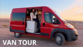 van tour  2016 ram promaster 2500 136quot high rooftop van conversion [upl. by Ordisi146]