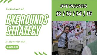 BYE ROUND STRATEGY  AFL Supercoach 2024 [upl. by Suiradal]