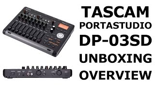 Tascam Digital Multitrack Portastudio DP03SD Unboxing amp Overview [upl. by Aiela967]