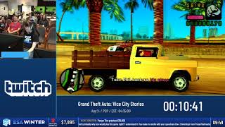 ESAWinter19 Speedruns  Grand Theft Auto Vice City Stories Any by Joshimuz [upl. by Nero]