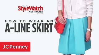 How to Style ALine Skirts  Skirt Styles from JCPenney [upl. by Oravla747]