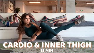 CARDIO INNER THIGH COMBO  INTENSE 15 MIN [upl. by Yeoz818]