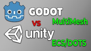 Comparing Game Engine Performance Godot MultiMesh vs Unity ECS [upl. by Susana186]