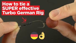 How to tie a SUPER effective Turbo German Rig  Carp Fishing [upl. by Enitnemelc]