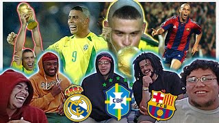 AMERICAN FOOTBALL PLAYERS REACT TO RONALDO FENOMENO LEGENDARY MOMENTS [upl. by Anay]