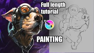 animal painting in krita  full tutorial SKETCHES sketches art sketchingbasics drawing dog [upl. by Kathleen739]