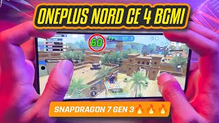 OnePlus Nord CE4 BGMI Test  Snapdragon 7 Gen 3🔥 [upl. by Rudin970]