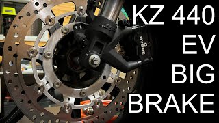 KZ 440 EV Restomod  Episode 2 KTM front brake and rear disc conversion [upl. by Seidler]