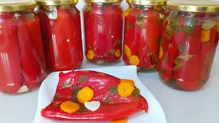 Turshi me speca të Kuqë Pa pjekë pa Konzervues pa Vaj  Red peppers recipe [upl. by Shalne]