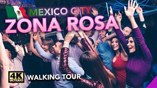 A GLIMPSE into the NIGHTLIFE of ZONA ROSA  Walking Tour 4K Experience [upl. by Oremodlab]