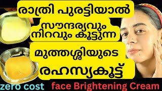 🔥മുഖസൗന്ദര്യം കൂട്ടുന്ന ക്രീം 😱face Clear amp Bright whitening cream at Home  💯Zero Cost creams [upl. by Walford266]