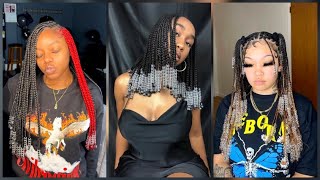 Beaded Braid Compilation  Protective Hairstyles with Beads 2022 [upl. by Fusco]