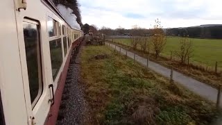 ONBOARD a STEAM POWERED RAILTOUR Steam train on the Royal deeside railway [upl. by Anabal125]