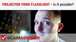 Is Projector With Flashlight App real Can HoloFlash turn iPhone or Android into a projector Review [upl. by Svoboda]